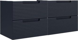 Saniclass Prime Balance Wastafelonderkast - 120x55x44.9cm - 4 lades - Geintegreerde greep - MDF - mat marine blauw
