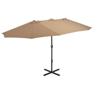 vidaXL Vidaxl - Sombrilla De Jard&iacute;n Con Palo De Aluminio Taupe 460x270 Cm
