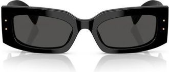 Dolce & Gabbana 55mm Rectangular Sunglasses in Black at Nordstrom