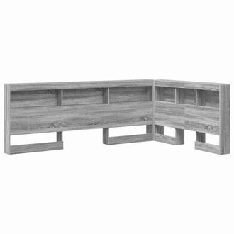 Berkfield Home Storage Headboard with Shelf Grey sonoma 120 cm Engineered wood