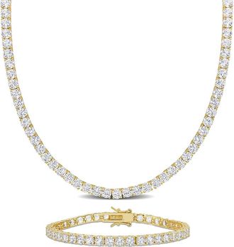 Delmar Lab Grown White Sapphire Bracelet & Necklace Set at Nordstrom Rack