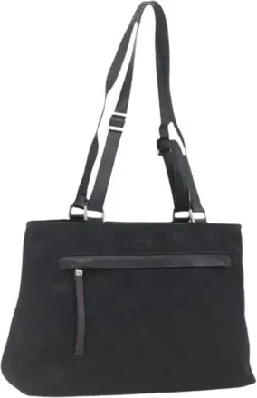 Ferragamo Pre-owned Shoulder Bags, female, Black, Size: ONE SIZE Pre-owned Nylon Shoulder Bag