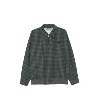 Miu Miu Check-pattern Logo-patch Jacket