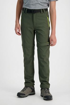 F.lli Campagnolo Zip-off-Hose CMP KID ZIP-OFF-PANT, Damen, Gr. 128, N-Gr, oil gr&uuml;n, Obermaterial: 89% Polyester, 11% Elasthan, Hosen Zip-off-Hose, Elastisch & Atmungsa