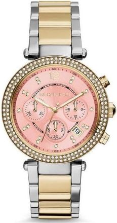 Michael Kors Parker Horloge - Dames - Horloges - Geel - ONE Size - Accessoires