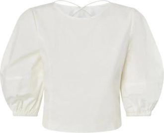 Pinko Acireale Blouse - Dames - Blouses - Wit - XS - Katoen - Overhemden