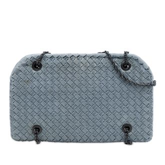 Bottega Veneta Tweedehands Grosgrain Intrecciato Duo Schoudertas