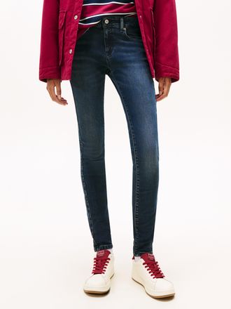 Tommy Jeans Skinny-fit-Jeans TOMMY JEANS SOPHIE LW SKN, Damen, Gr. 26, L&auml;nge 28, denim blau schwarz1, Denim/Jeans, Obermaterial: 98% Baumwolle, 2% Elasthan, unifa