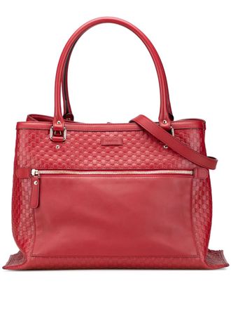 Gucci 2000-2015 Large Microguccissima satchel - women - Calf Leather - One Size - Red