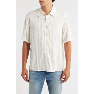 Rag & Bone Dalton Plaid Short Sleeve Button-Up Shirt in Chalk at Nordstrom Rack, Size Xx-Large