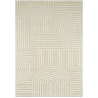 Sweeek Sweeek - jenny indoor rug with graphic arch pattern, short pile, cream, 160 x 230 cm