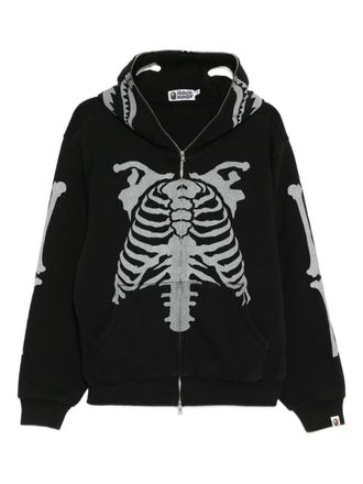 A Bathing Ape Skeleton Shark hoodie - Zwart