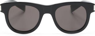 Saint Laurent Eyewear SL 571 round-frame sunglasses - unisex - Acetate - 49 - Black