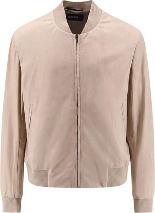 HUGO BOSS Heren, Jassen, Beige, Maat: M Leer