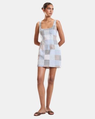 Cynthia Rowley Seersucker Madras Mini Dress