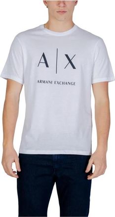 A|X Armani Exchange Rondhals T-shirt van katoen met korte mouwen - Heren - T-shirts - Wit - M - Katoen - Tops