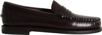 Sebago Brown Burgundy Classic Dan Polished Leather Penny Loafers
