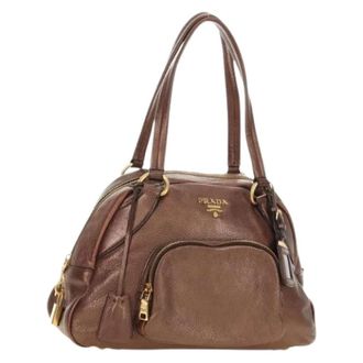 Prada Pre-owned Vintage Tote Bag - Dames - Pre-owned - Bruin - Maat: ONE Size Leer