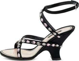 Louis Vuitton 100mm crystal-embellished sandals - Black