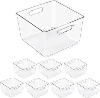 Sorbus 8-Pack Large Square Stackable Storage Bins