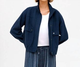 Go Silk Go Field Crop Jacket In Storm Blue