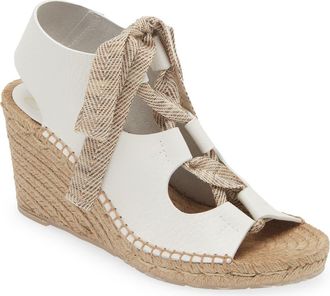 Pedro Garcia Otelia Espadrille Wedge Sandal in White Cervo at Nordstrom, Size 10.5Us
