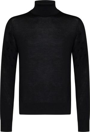 Dsquared2 Turtleneck Pullover - Heren - Coltruien - Zwart - S - Wol - Truien & Vesten