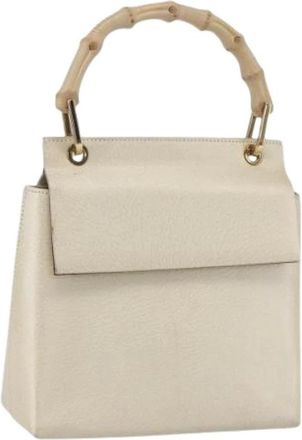 Gucci Pre-owned Handbags, female, White, Size: ONE SIZE Pre-owned Leather Handbag