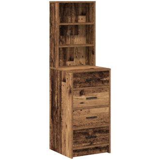 vidaXL Highboard with Drawer Old wood 40 x 41 x 135 cm Engineered wood vidaXL