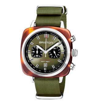 Briston Clubmaster Green Dial Mens Watch 20142.SA.TS.26.NOL