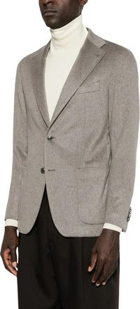 Tagliatore 1Svs 22K Jas - Heren - Blazers - Grijs - M - Leer - Jassen