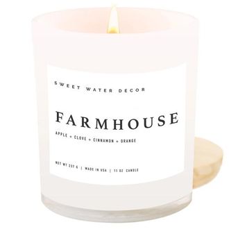 Sweet Water Decor 11oz White Jar Candle - Sweet Scents in Farmhouse at Nordstrom