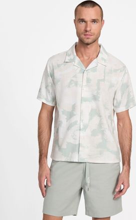 Guess Rink Printed Linen-Blend Shirt