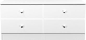 Lewis's Yarmouth 4 Drawer Bed Box in White & White Matt - Ready Assembled - Lewiss Home | TJ Hughes