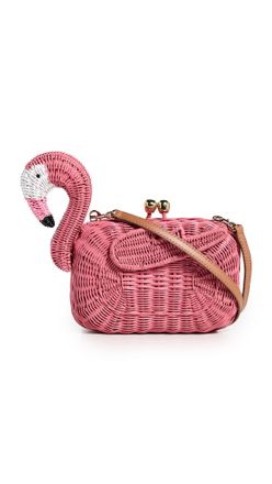 Serpui Womens Nick Flamingo Wk Clutch, Pink, One Size