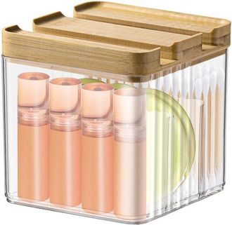 OEM Organizador De Pintalabios, Caja De Almacenamiento De Escritorio Con Tapa Y Separador, Peque&ntilde;os Productos Para El Cuidado De La Piel Y Cosm&eacute;ticos