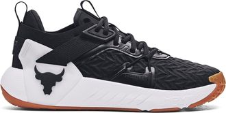 Under Armour Mens Project Rock 6 Textured Low Top Sneakers in Black - Size UK 6.5