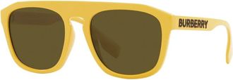 Burberry Wren Zonnebril - Heren - Zonnebrillen - Geel - 57 MM - Accessoires
