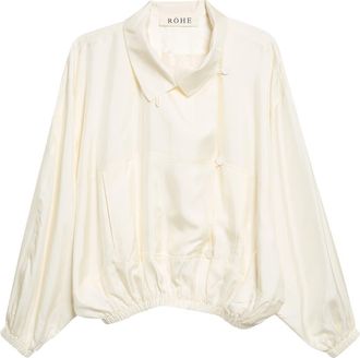 R&oacute;he Silk Anorak in Cream at Nordstrom, Size Large