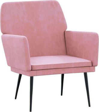 vidaXL Sill&oacute;n De Terciopelo Rosa 62x79x79 Cm Vidaxl