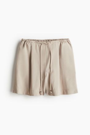 H&M Bundfaltenshorts - Hellbeige