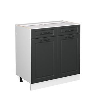 Vicco Mueble Bajo De Cocina R-line, Antracita Casa De Campo, 80 Cm Sin Encimera