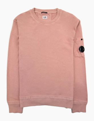 C.P. Company Mens Cp Company Cotton Fleece Resist Dyed Sweatshirt Pink 509 - Orange - Size: 40