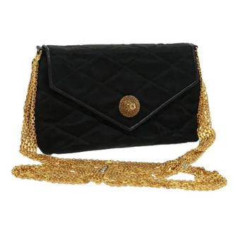 Chanel Pre-owned Nylon Schoudertas - Dames - Pre-owned - Zwart - Maat: ONE Size Nylon