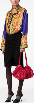 Versace Borsa a spalla Protea in nappa - Rosso