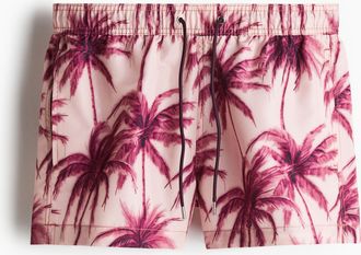H&M Gemusterte Badeshorts - Pink