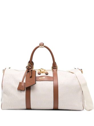 Moschino Borsone con logo jacquard - Toni neutri