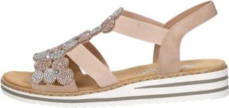 Rieker Sandalen Plat - Dames - Sleehakken - Roze - 42 EU - Schoenen