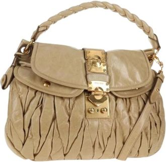 Miu Miu Pre-owned Handbags, female, Beige, Size: ONE SIZE Pre-owned Handbag