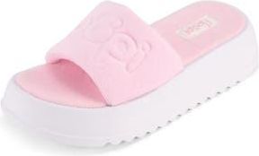 Floopi Terry Platform Slide Sandal in Pink at Nordstrom Rack, Size 11